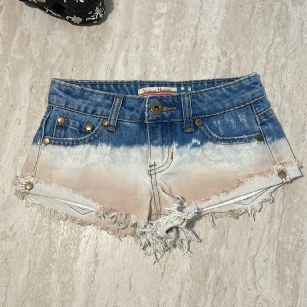 Vintage Havana Girls' Dip Dyed Denim Shorts *Size: 7